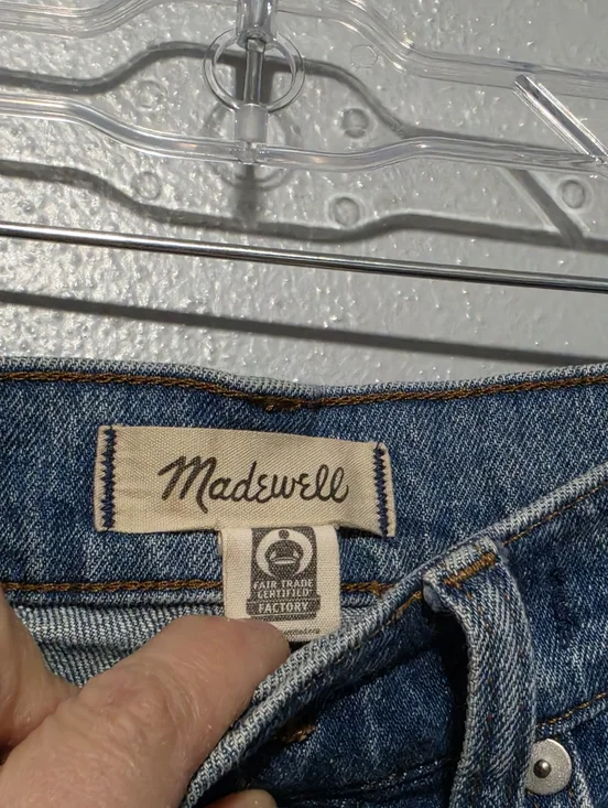 MADEWELL Perfect Vintage Wide Leg High Rise Jeans Womens 26 Blue Model Off Duty - Picture 4 of 8